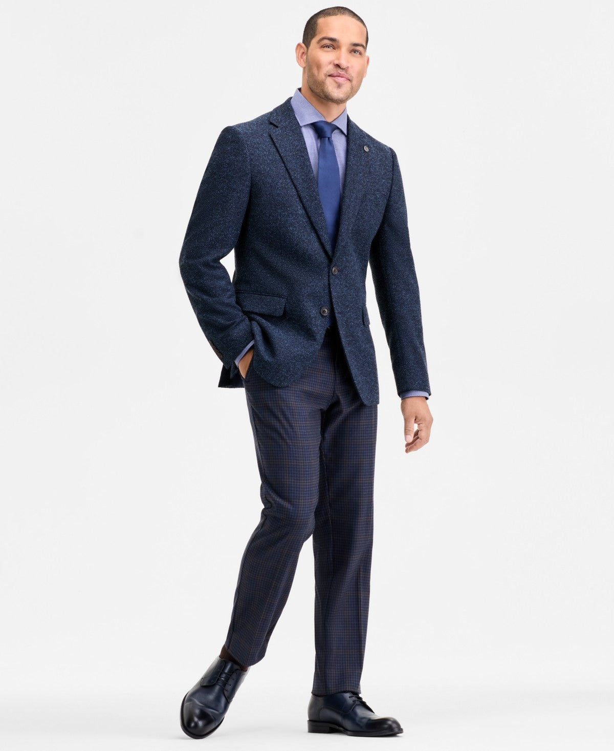 Ted Baker Mens Modern fit Wool Sport Coat Blazer 38 L Blue Solid