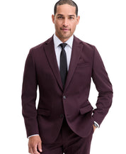 Bar III Mens Slim-Fit Satin Suit Sepa Dark Berry 38R