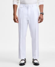 Tayion Mens Classic fit Dress Pants 38 / 32 White Solid