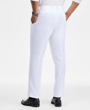 Tayion Mens Classic fit Dress Pants 38 / 32 White Solid