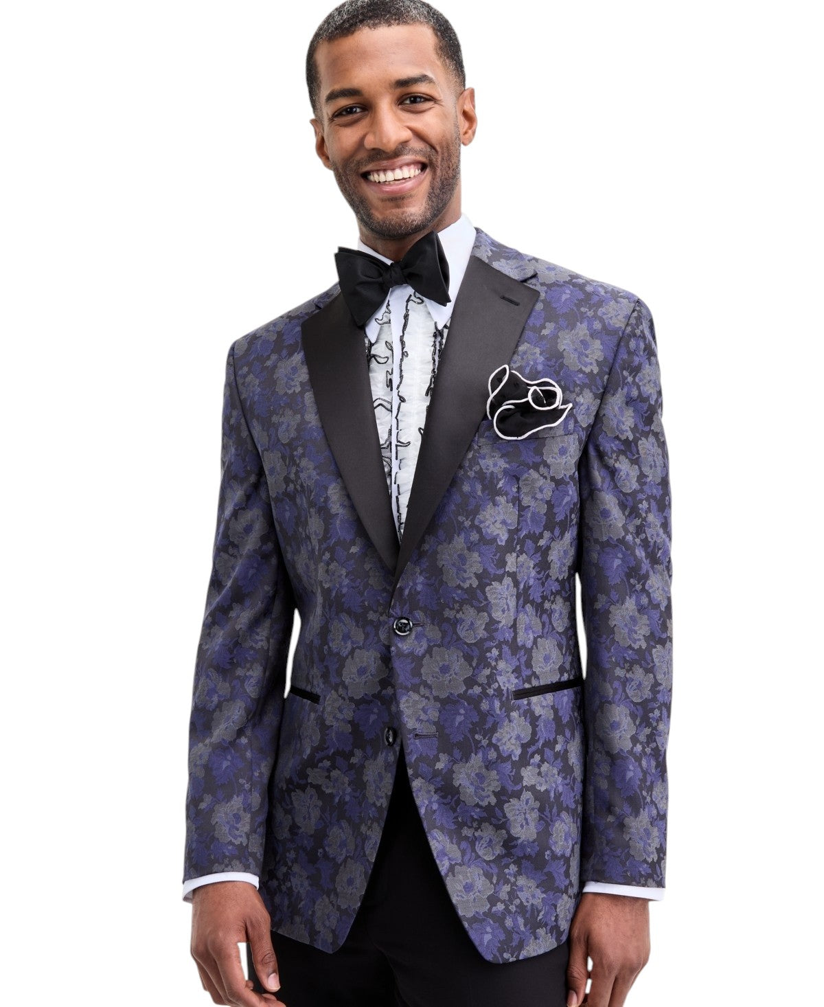 Tayion Mens Classic fit Sport Coat Blazer 42 L Purple Floral