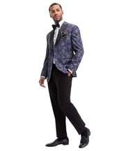 Tayion Mens Classic fit Sport Coat Blazer 42 L Purple Floral