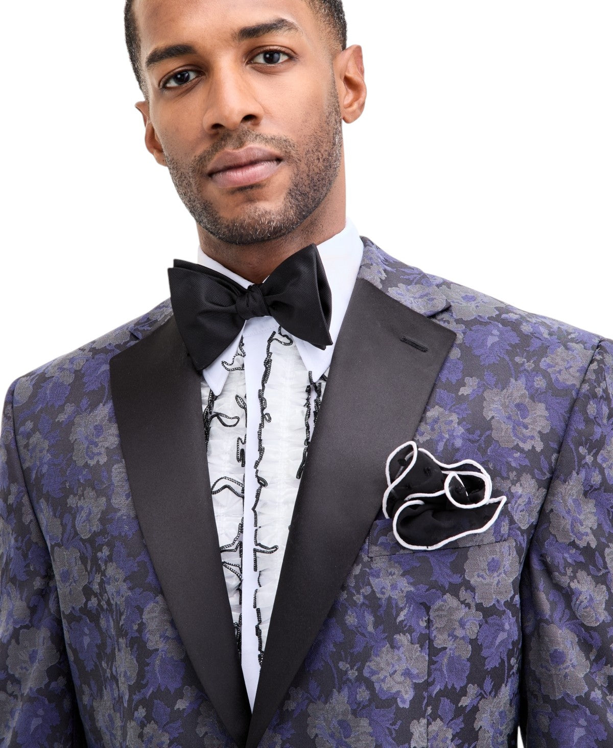 Tayion Mens Classic fit Sport Coat Blazer 42 L Purple Floral