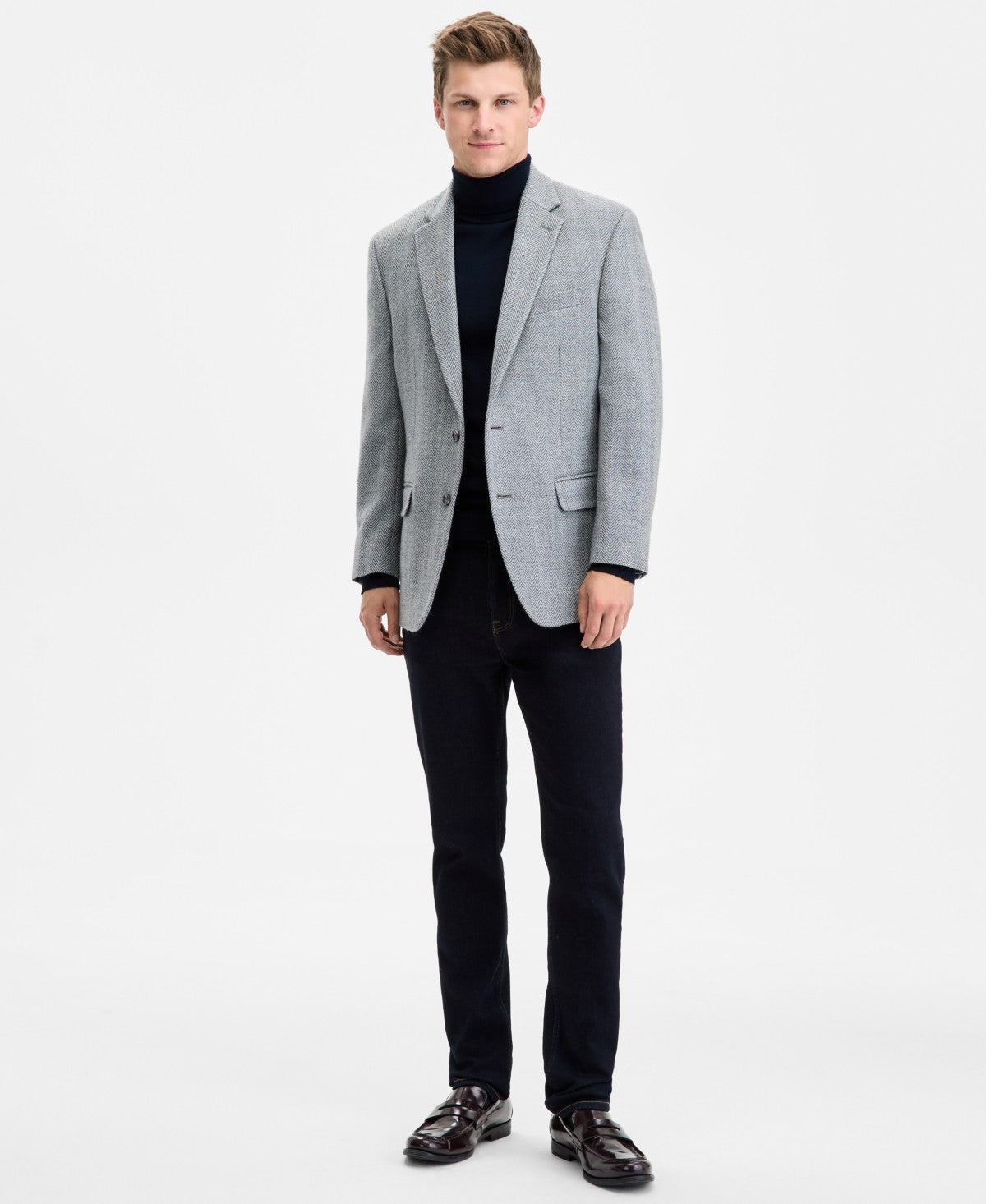 Tommy Hilfiger Mens Modern fit Wool Sport Coat Blazer 48 R Gray Solid