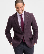 Ted Baker Mens Modern fit Wool Sport Coat Blazer 36 R Berry Red Birdseye