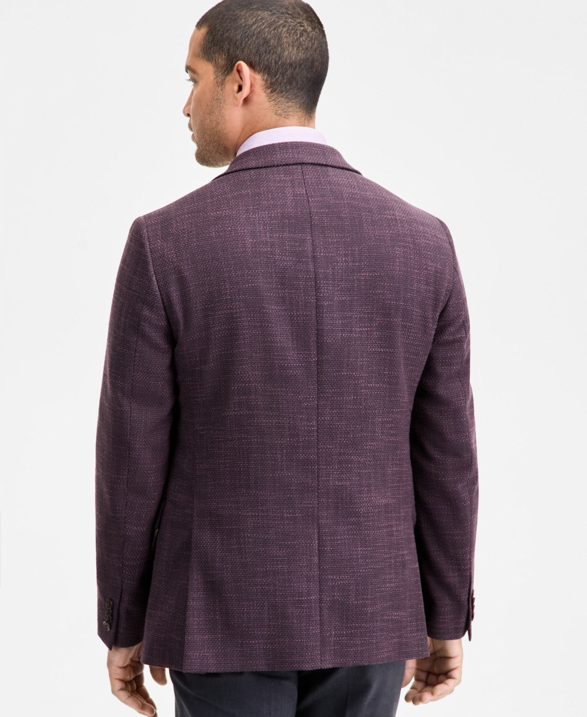 Ted Baker Mens Modern fit Wool Sport Coat Blazer 36 R Berry Red Birdseye