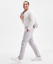 Bar Iii Mens Slim fit Linen Cotton Dress Pants 30 / 30 Grey Solid
