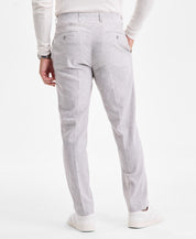 Bar Iii Mens Slim fit Linen Cotton Dress Pants 30 / 30 Grey Solid