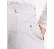 Bar Iii Mens Slim fit Linen Cotton Dress Pants 30 / 30 Grey Solid