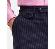 Tayion Mens Classic fit Dress Pants 44 / 32 Navy Blue Striped