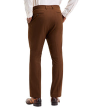Tayion Mens Classic fit Dress Pants 34 / 32 Brown Solid