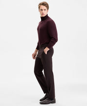 Hugo Boss Mens Modern fit Wool Dress Pants 33 / 32 Burgundy Red Plaid