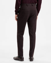 Hugo Boss Mens Modern fit Wool Dress Pants 33 / 32 Burgundy Red Plaid