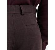 Hugo Boss Mens Modern fit Wool Dress Pants 33 / 32 Burgundy Red Plaid