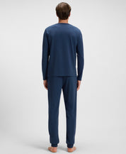 Hugo Boss Mens Long Sleeve Crewneck T-Shirt Dark Blue Large