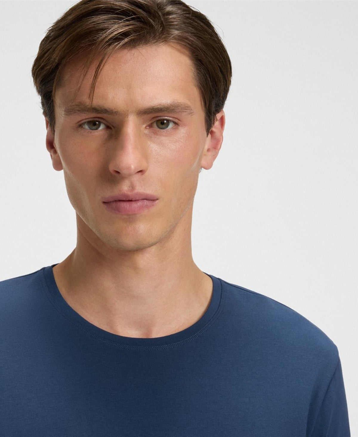 Hugo Boss Mens Long Sleeve Crewneck T-Shirt Dark Blue Medium