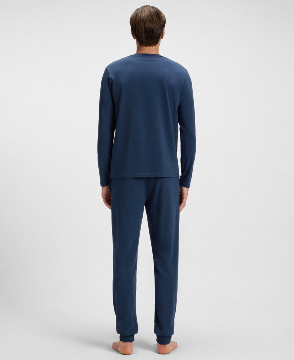 Hugo Boss Mens Long Sleeve Crewneck T-Shirt Dark Blue Medium