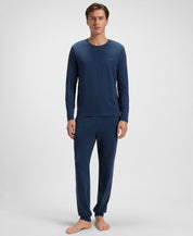 Hugo Boss Mens Long Sleeve Crewneck T-Shirt Dark Blue Small