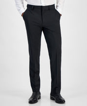 Hugo Boss Mens Modern fit Dress Pants 40 / 32 Black Solid Stretch