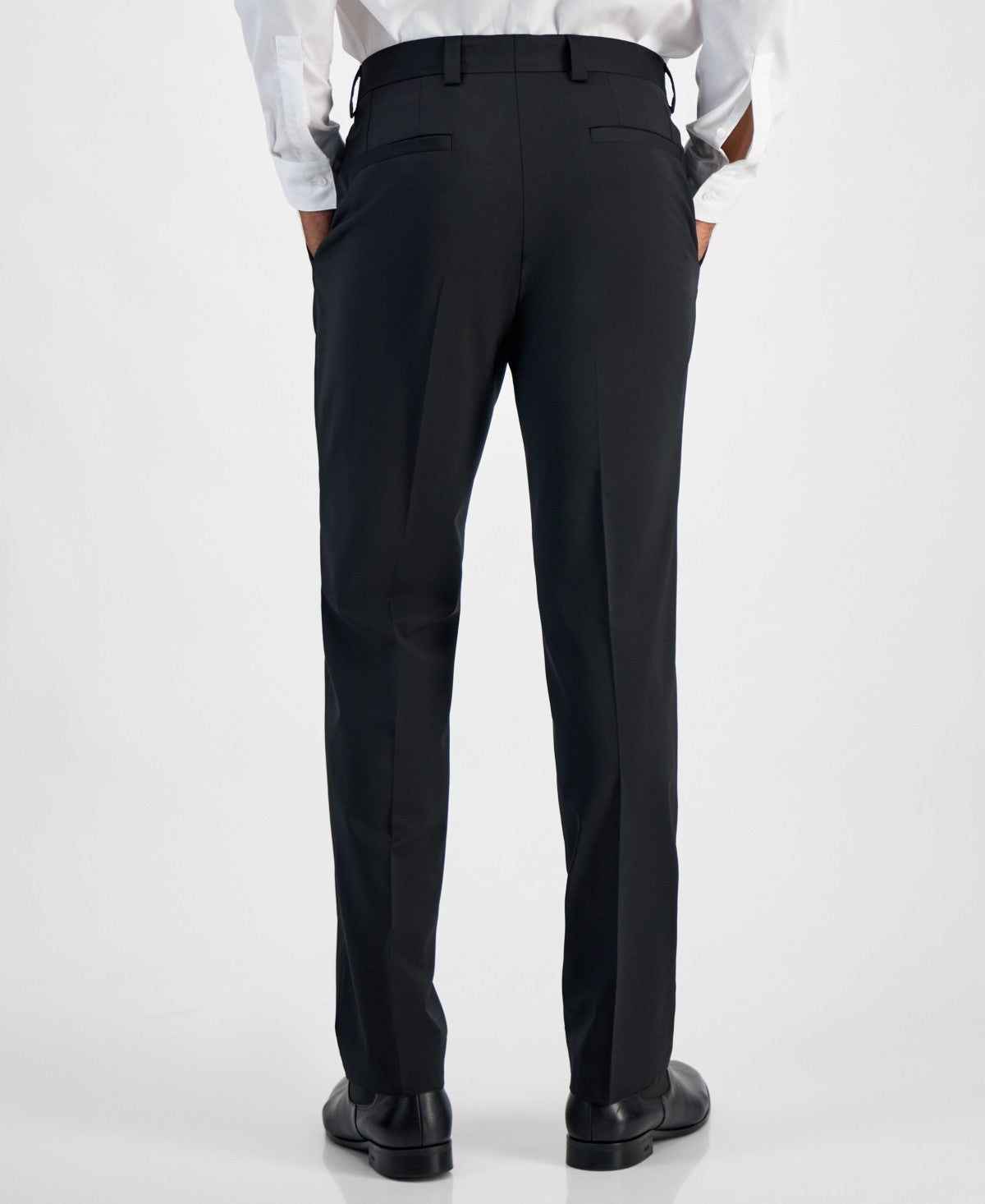 Hugo Boss Mens Modern fit Dress Pants 40 / 32 Black Solid Stretch