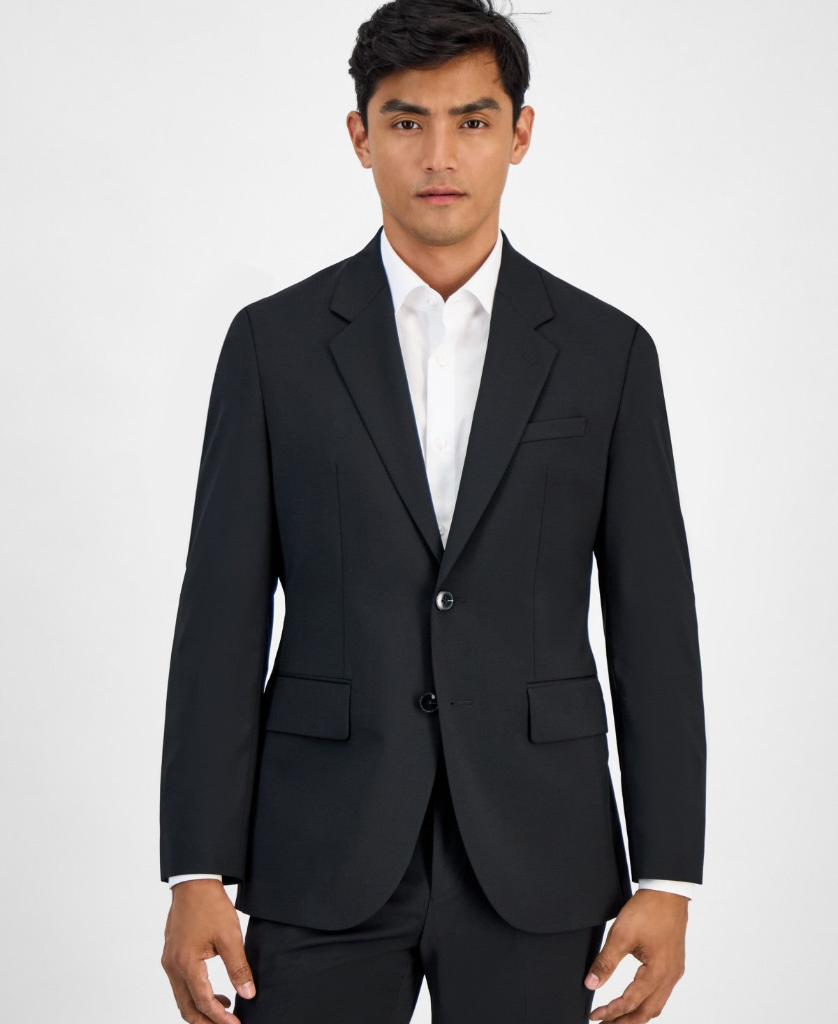 Hugo Boss Mens Modern fit Wool Suit Jacket Blazer 40 S Black Solid
