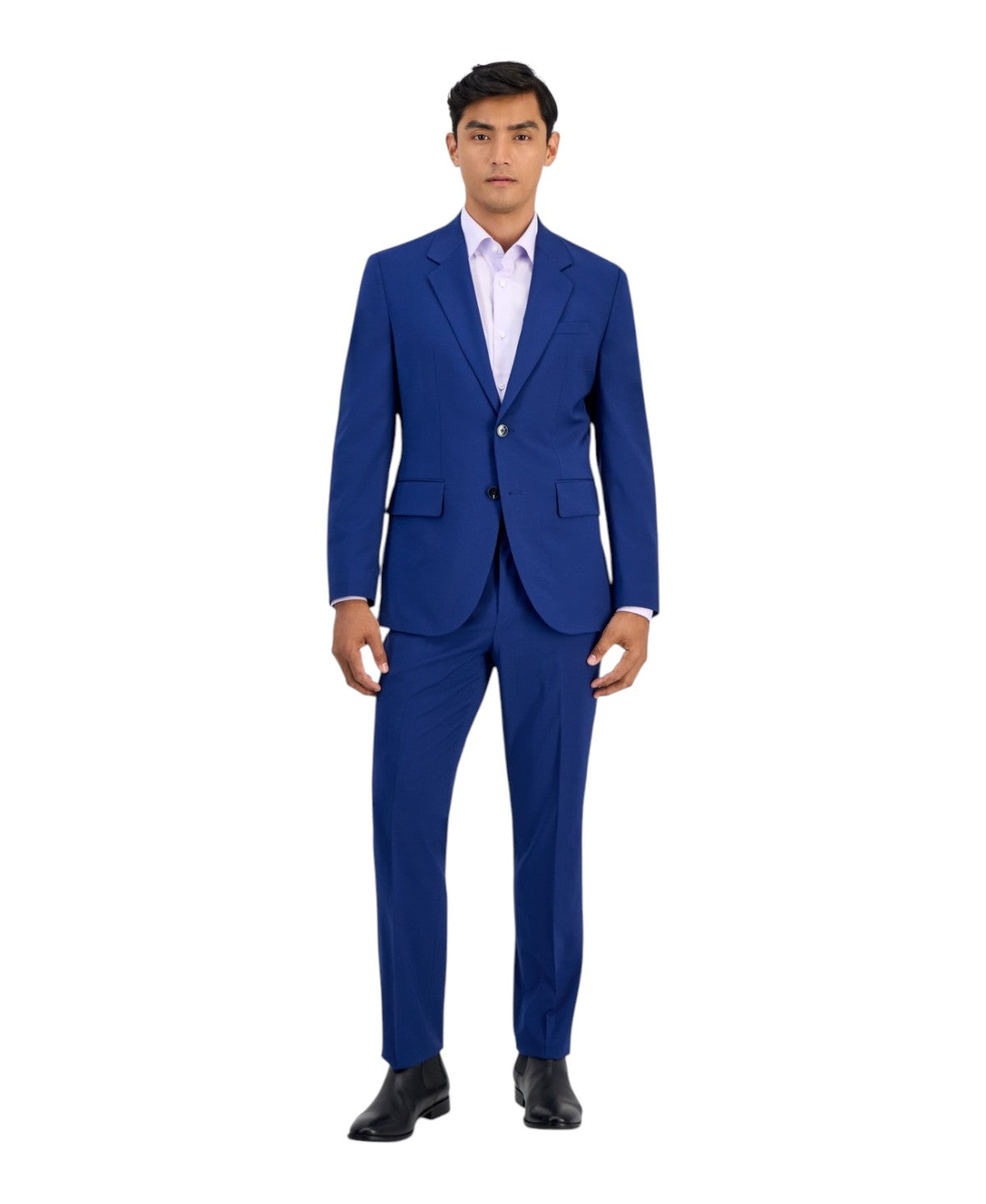Hugo Boss Mens Modern fit Wool Suit Jacket Blazer 38 R Blue Solid