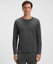 Hugo Boss Mens Long Sleeve Crewneck T-Shirt Dark Gray Large