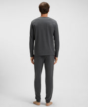Hugo Boss Mens Long Sleeve Crewneck T-Shirt Dark Gray Medium