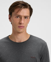 Hugo Boss Mens Long Sleeve Crewneck T-Shirt Dark Gray XL