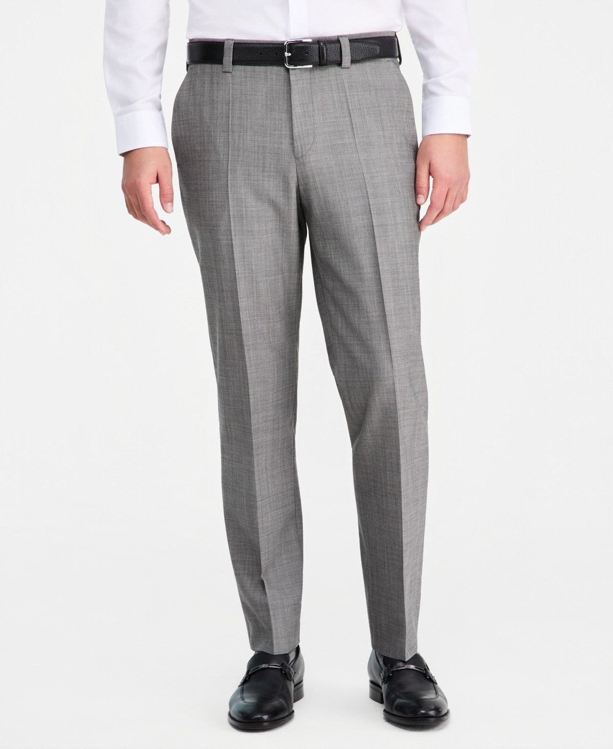 Hugo Boss Mens Modern fit Wool Dress Pants 34 / 34 Dark Gray Solid