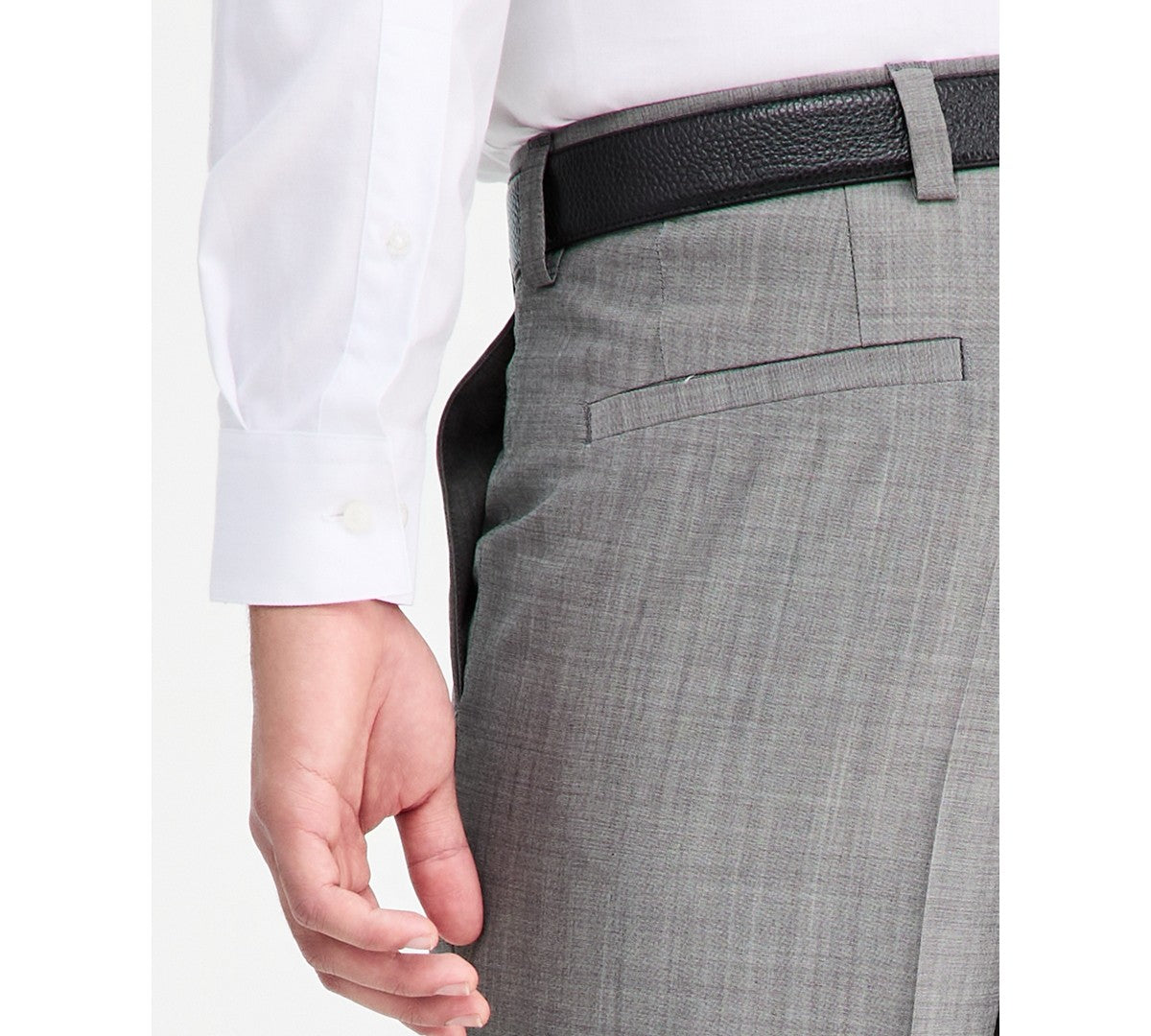 Hugo Boss Mens Modern fit Wool Dress Pants 40 / 30 Grey Solid