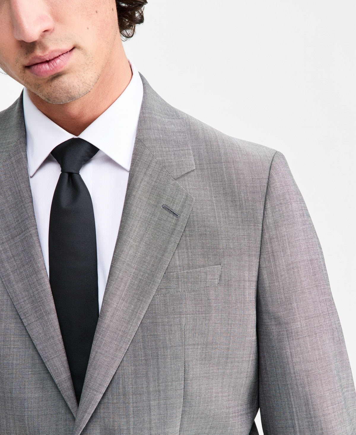 Hugo Boss Mens Modern fit Wool Suit Jacket Blazer 38 R Gray Solid