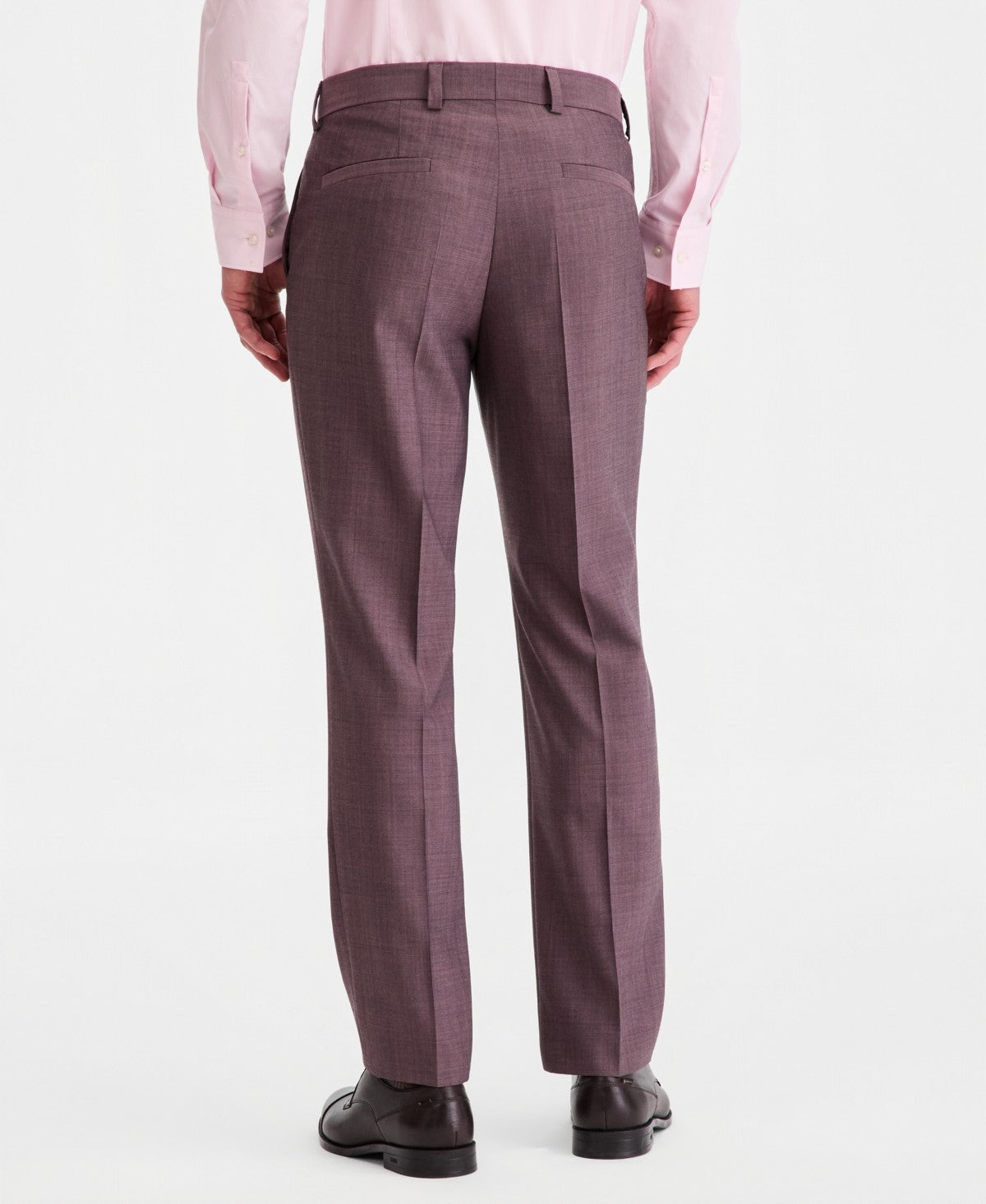 Hugo Boss Mens Modern fit Wool Dress Pants 33 / 32 Brown Solid