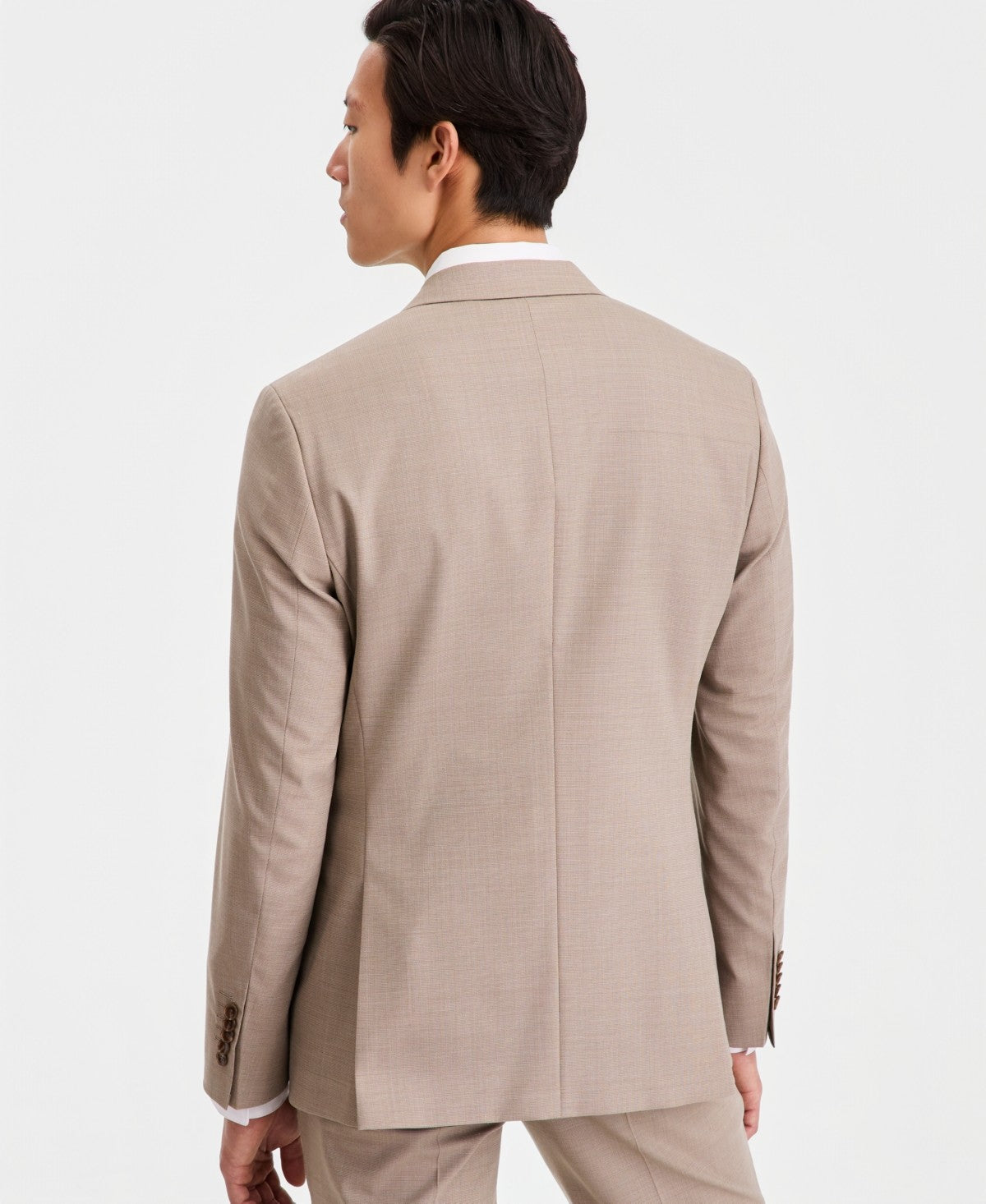 Hugo Boss Mens Modern fit Wool Suit Jacket Blazer 42 S Light Brown Beige Solid