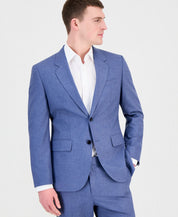 Hugo Boss Mens Modern fit Wool 2 Piece Suit 40 R Pants 34 / 32 Coronet Blue