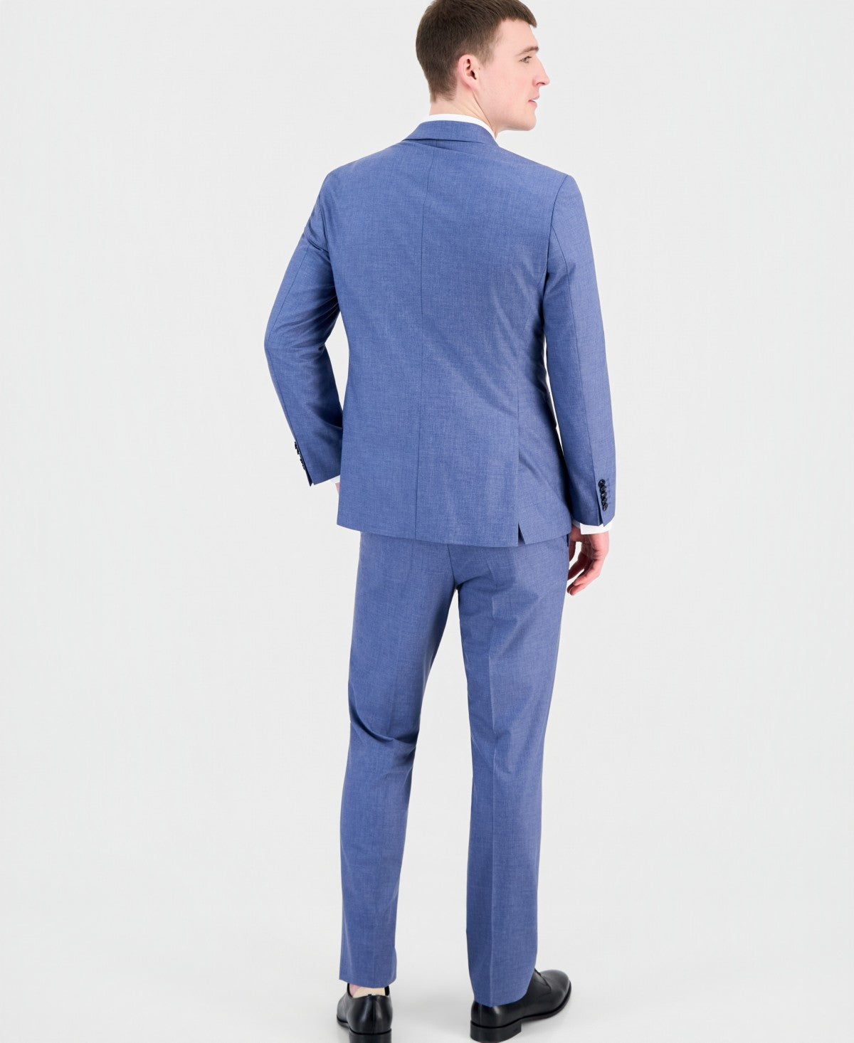 Hugo Boss Mens Modern fit Wool 2 Piece Suit 40 R Pants 34 / 32 Coronet Blue
