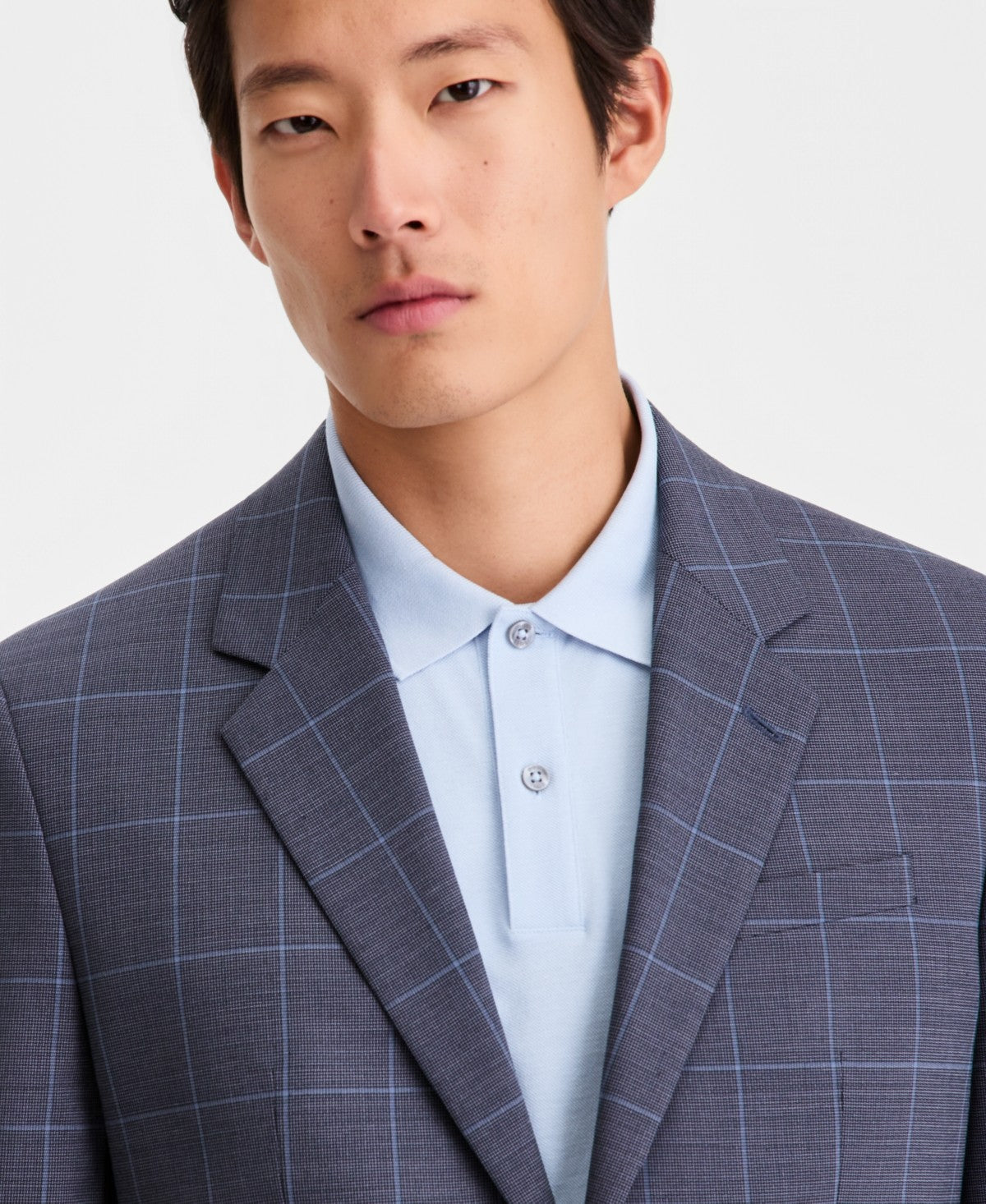 Hugo Boss Mens Modern fit Wool Suit Jacket Blazer 36 S Blue Plaid