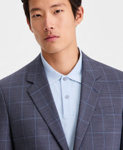 Hugo Boss Mens Modern fit Wool Suit Jacket Blazer 36 S Blue Plaid