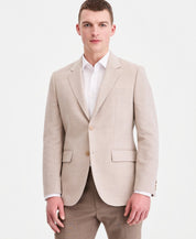 Hugo Boss Mens Modern fit Linen Cotton Sport Coat Blazer 36 S Beige Solid