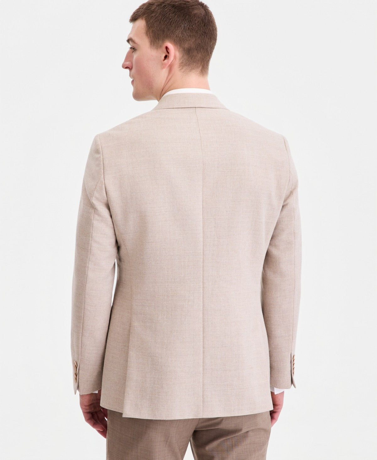 Hugo Boss Mens Modern fit Linen Cotton Sport Coat Blazer 36 S Beige Solid