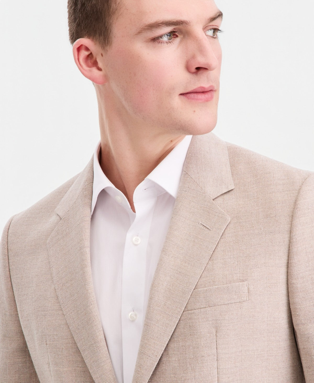 Hugo Boss Mens Modern fit Linen Cotton Sport Coat Blazer 36 S Beige Solid
