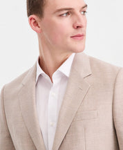 Hugo Boss Mens Modern fit Linen Cotton Sport Coat Blazer 36 S Beige Solid