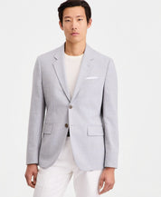 Hugo Boss Mens Modern fit Cotton Sport Coat Blazer 40 S Gray Solid