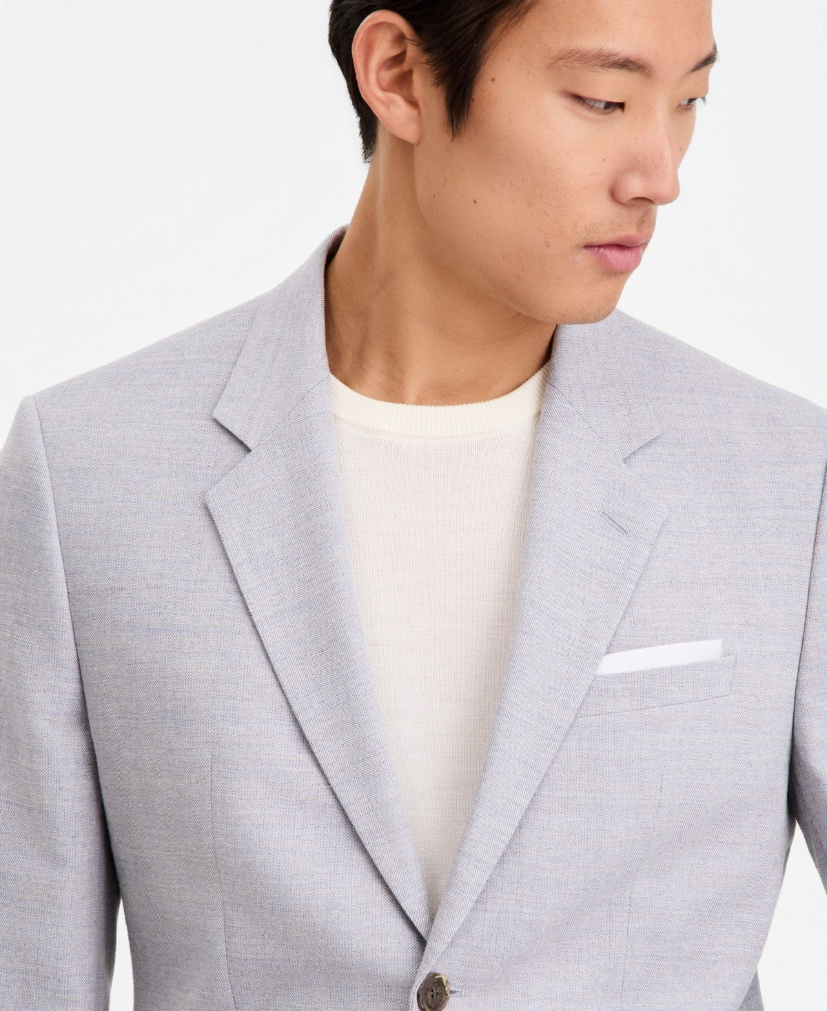 Hugo Boss Mens Modern fit Cotton Sport Coat Blazer 40 S Gray Solid