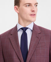 Hugo Boss Mens Modern fit Wool Sport Coat Blazer 42 R Red Blue Plaid