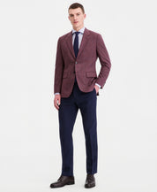 Hugo Boss Mens Modern fit Wool Sport Coat Blazer 42 R Red Blue Plaid
