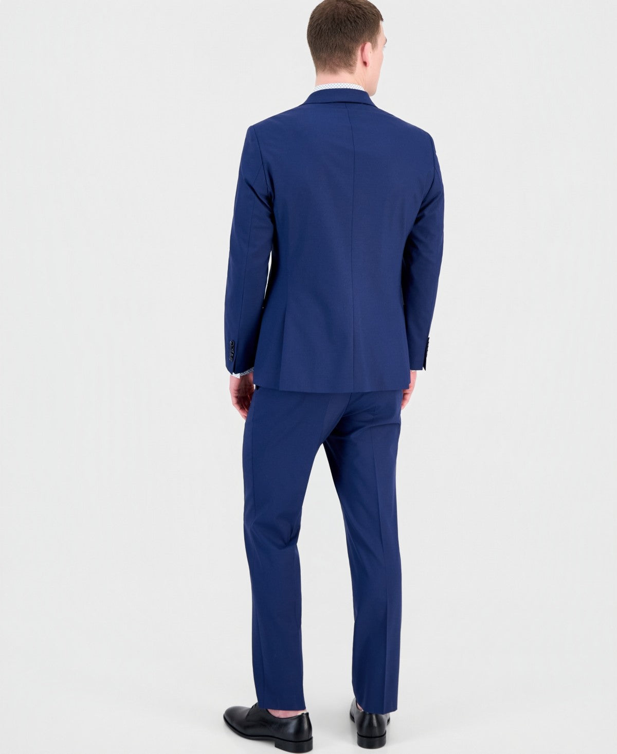 Hugo Boss Mens Modern fit Wool 2 Piece Suit 42 R Pants 36 / 32 Monaco Blue Solid