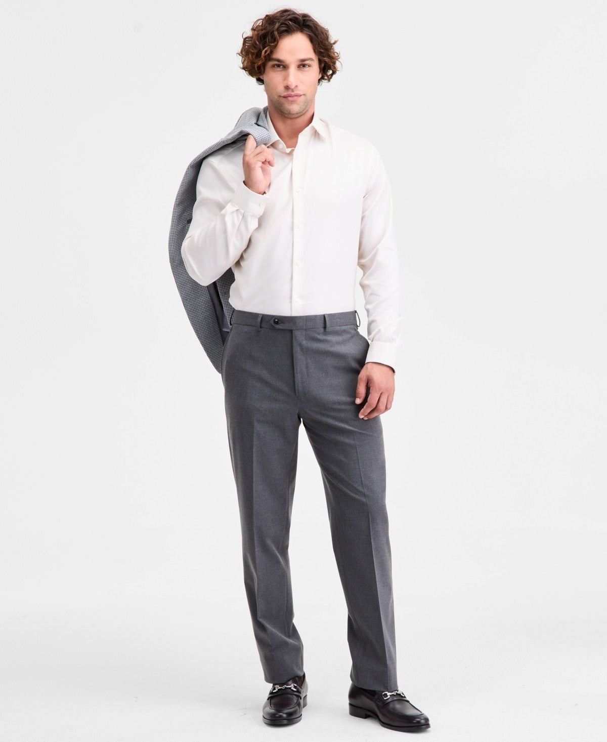 Michael Kors Mens Classic fit Dress Pants 38 / 32 Dark Gray Solid