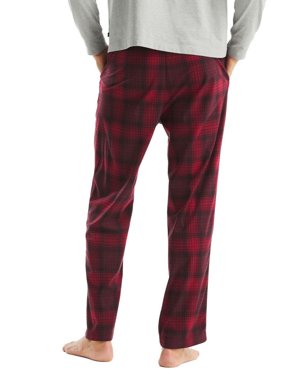 Nautica Mens Plaid Pajama Pants Rio Red Medium