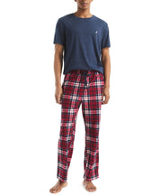 Nautica Mens Plaid Pajama Pants Rio Red Small